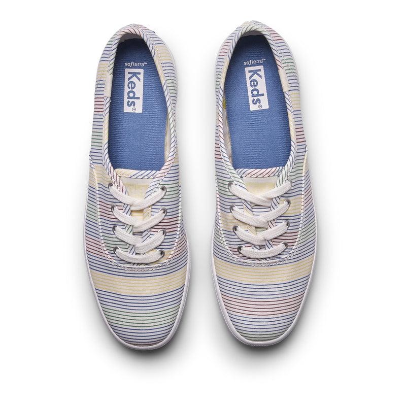 Keds Champion Surf Stripe Canvas Naisten Canvas White/Multicolor | EJLH56784