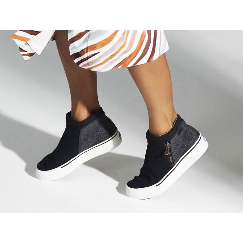 Keds Cooper Zip Bootie Naisten Mokkasiinit Mustat | QTCO29043