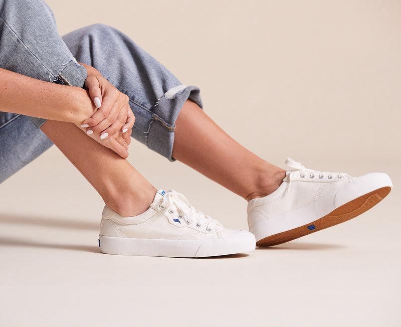 Keds Crew Kick Organic Canvas Naisten Canvas Valkoinen | ENUT63089