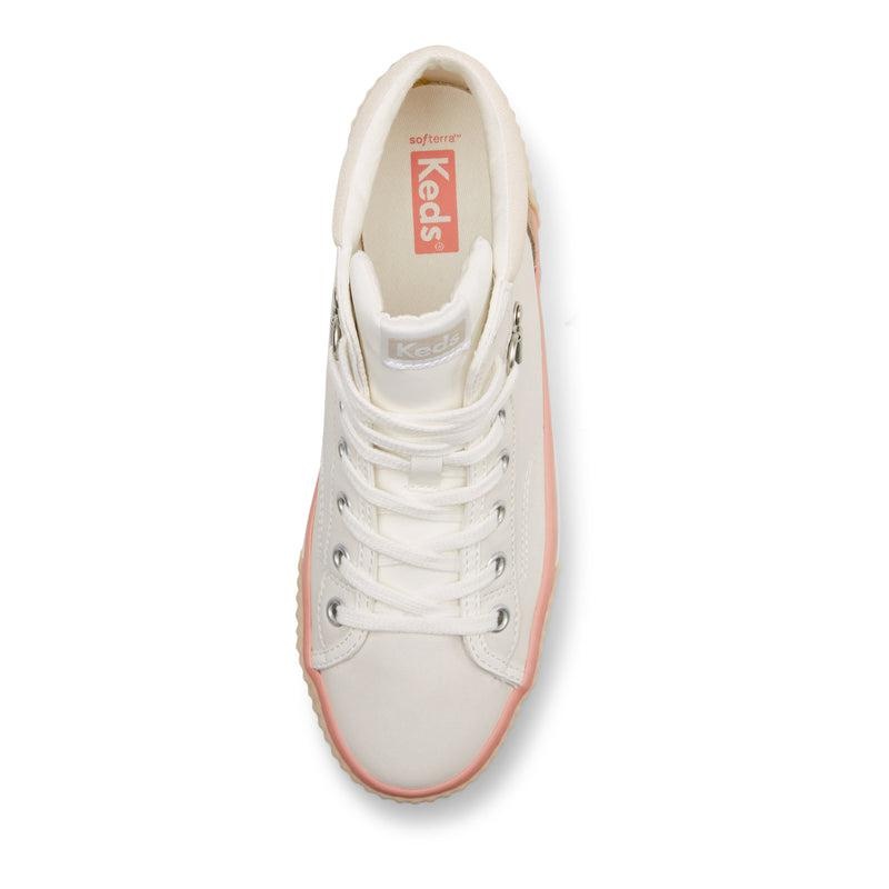 Keds Demi Trx Mid Nahkaiset Snow Naisten Leather Sneakers White/Blush | LTSK28910