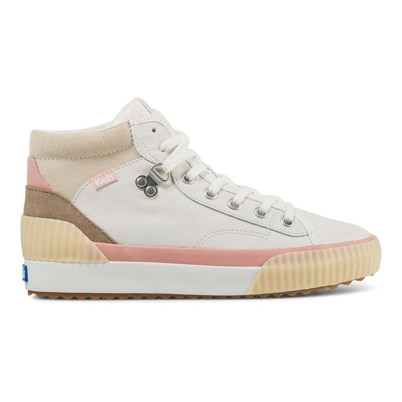 Keds Demi Trx Mid Nahkaiset Snow Naisten Leather Sneakers White/Blush | LTSK28910