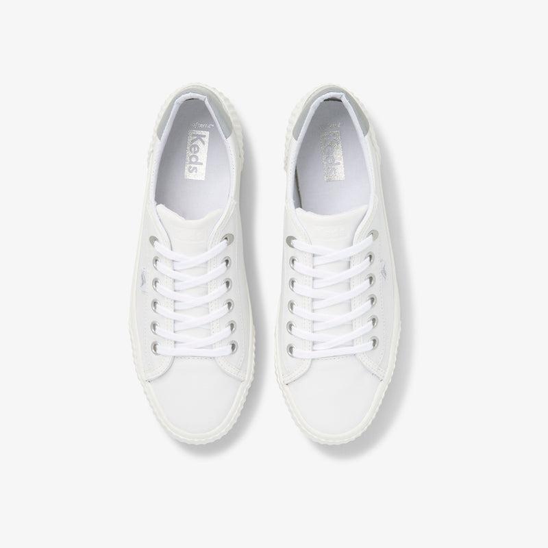 Keds Demi Trx Naisten Leather Sneakers White/Silver | QNUF91043