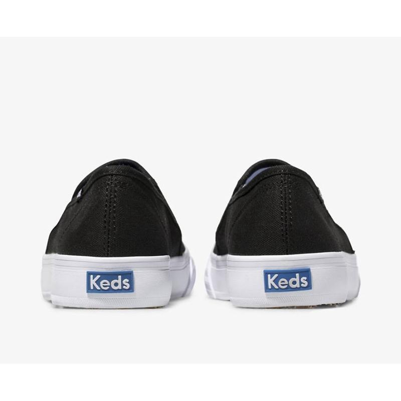 Keds Double Decker Canvas Naisten Mokkasiinit Mustat | OPMB51840