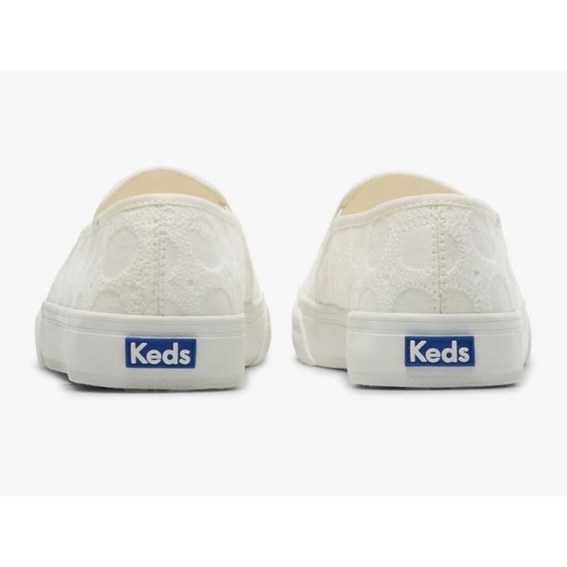 Keds Double Decker Circle Crochet Naisten Mokkasiinit Valkoinen | LGYW79453