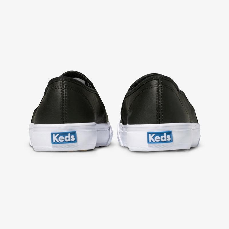 Keds Double Decker Nahkaiset Naisten Leather Sneakers Mustat | DKOP89640