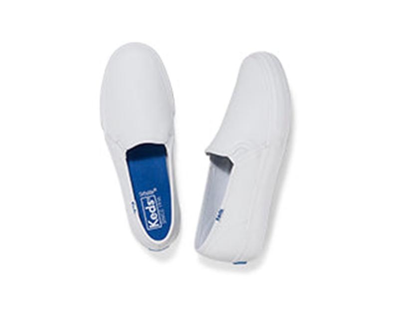 Keds Double Decker Nahkaiset Naisten Leather Sneakers Valkoinen | KCAV41927