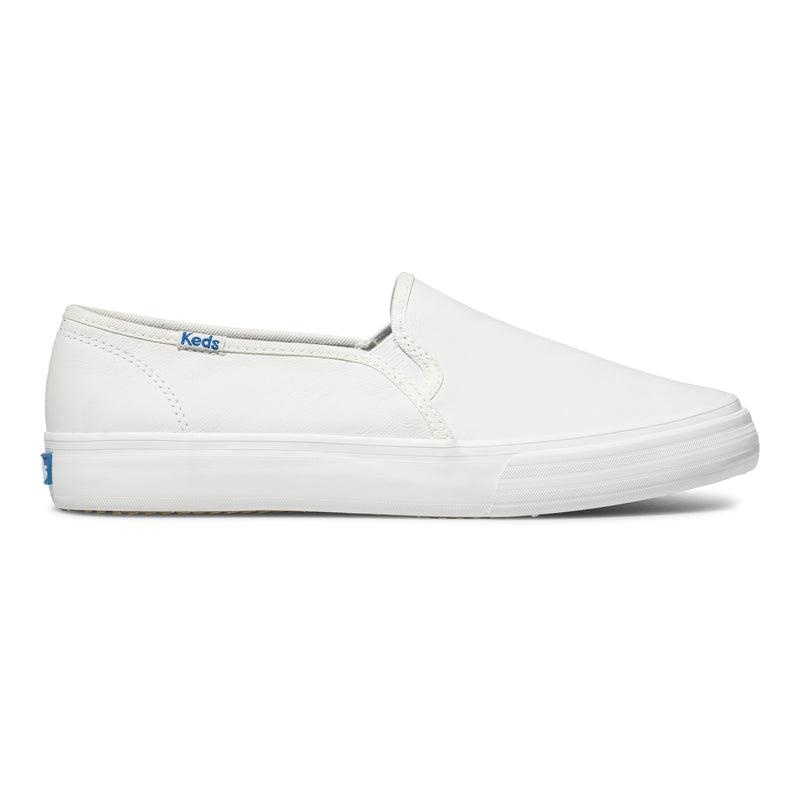 Keds Double Decker Nahkaiset Naisten Leather Sneakers Valkoinen | KCAV41927