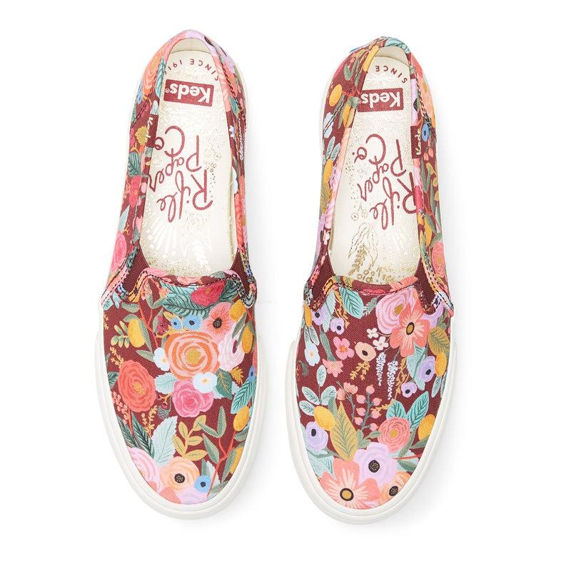 Keds Double Decker Rifle Paper Co. Garden Party Naisten Prints Burgandy | MPIY41702