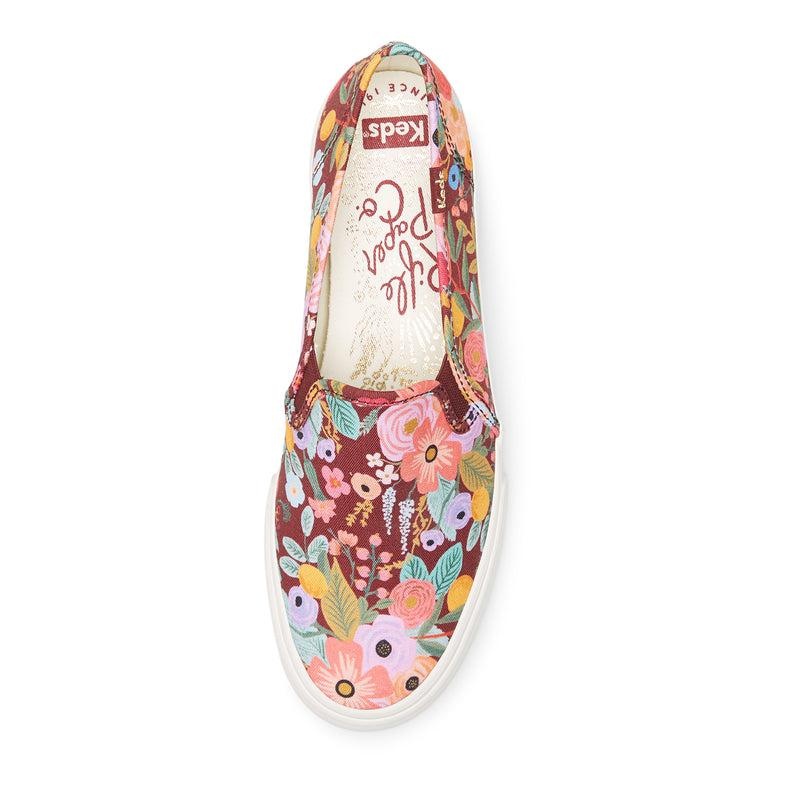 Keds Double Decker Rifle Paper Co. Garden Party Naisten Prints Burgandy | MPIY41702