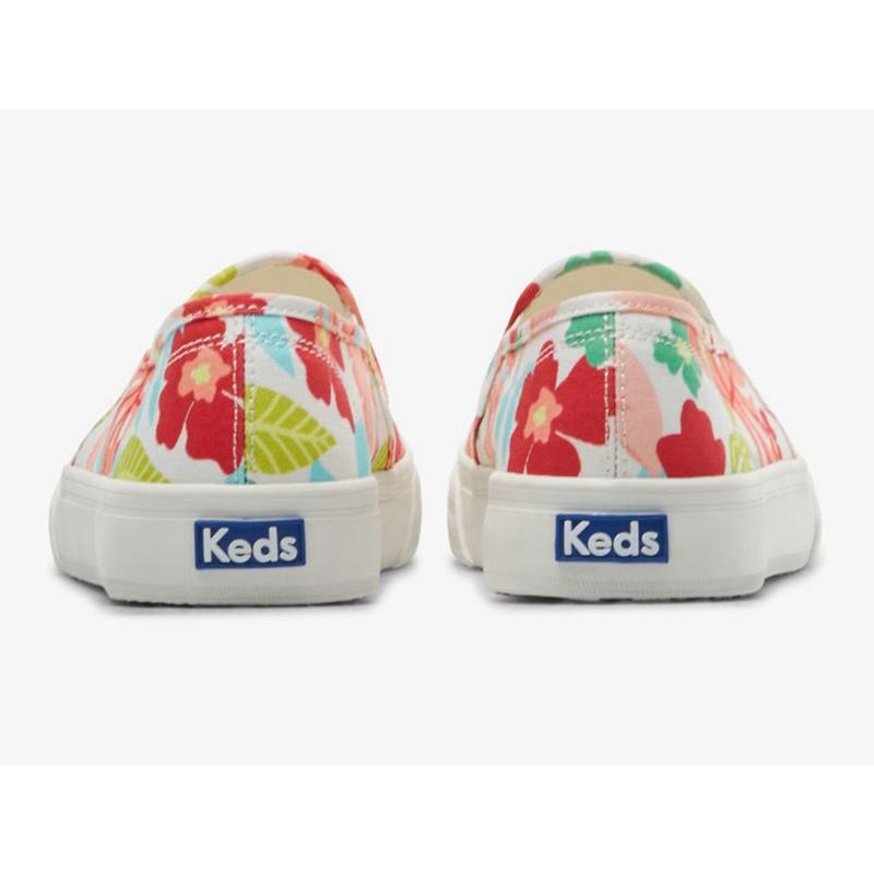 Keds Double Decker Tropical Print Naisten Mokkasiinit Valkoinen Koralli | UCTM01537