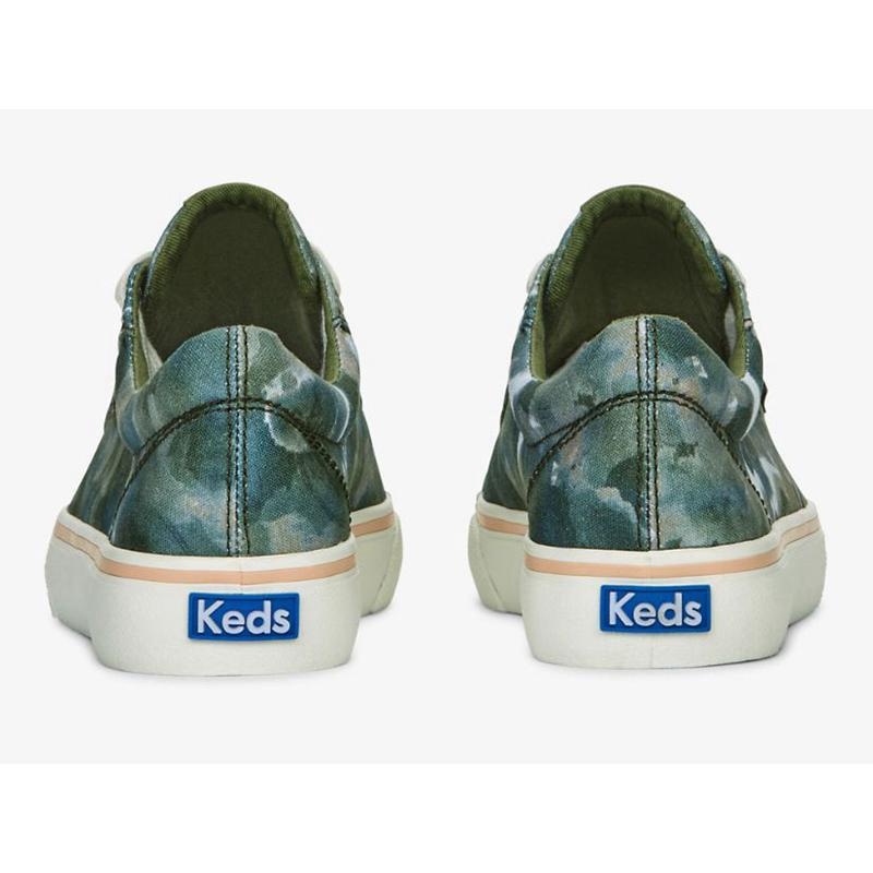 Keds Jump Kick Canvas Abstract Floral Print Naisten Lace Ups Oliivinvihreä | BOWP49621