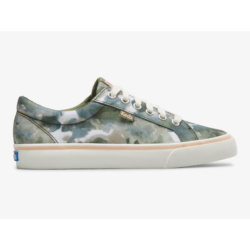 Keds Jump Kick Canvas Abstract Floral Print Naisten Lace Ups Oliivinvihreä | BOWP49621