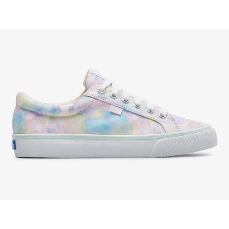 Keds Jump Kick Canvas Abstract Floral Print Naisten Lace Ups Pinkki | GFZP01496