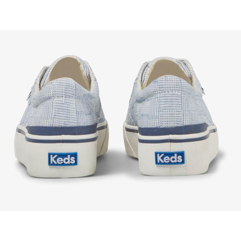 Keds Jump Kick Duo Canvas Crosshatch Naisten Platform Sneakers Sininen | SFMJ63120