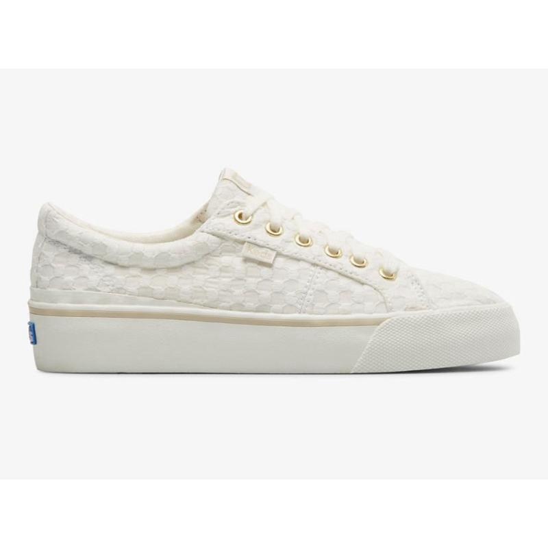 Keds Jump Kick Duo Dot Eyelet Naisten Platform Sneakers Valkoinen | MATB85702