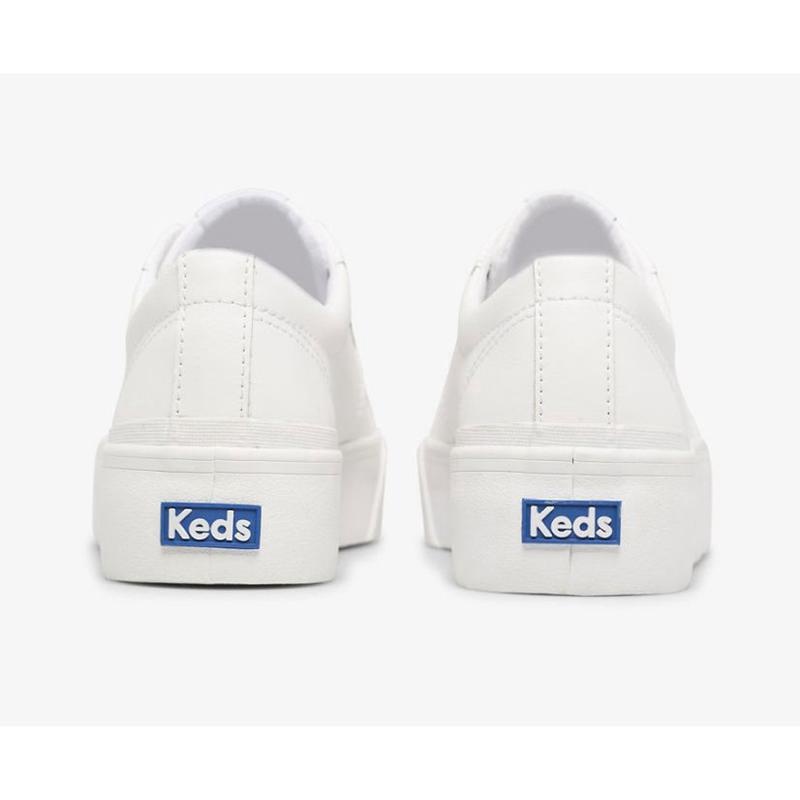 Keds Jump Kick Duo Nahkaiset Naisten Lace Ups Valkoinen | ZGKR90721