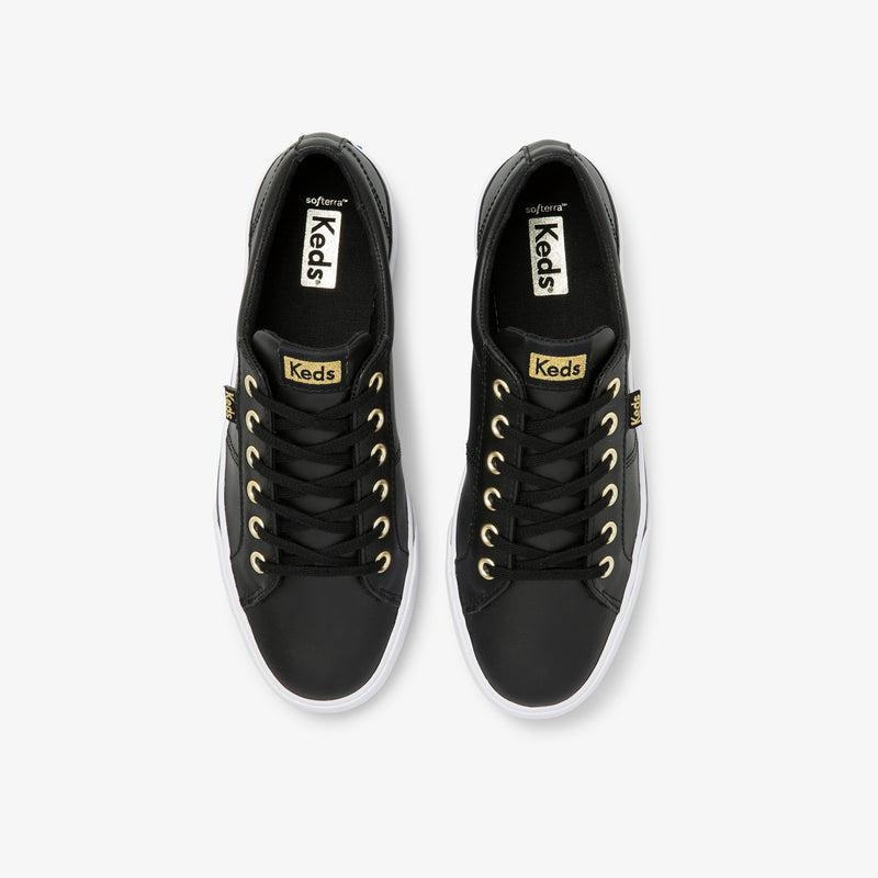 Keds Jump Kick Duo Nahkaiset Naisten Leather Sneakers Mustat | RLEZ08796