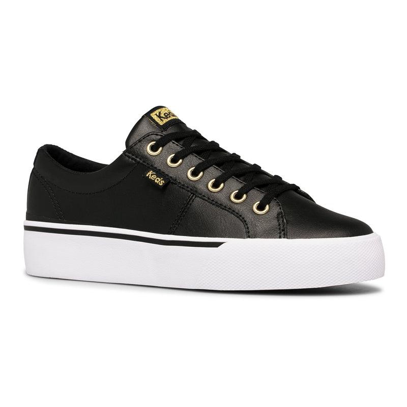 Keds Jump Kick Duo Nahkaiset Naisten Leather Sneakers Mustat | RLEZ08796