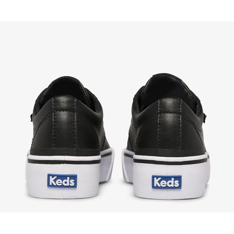 Keds Jump Kick Duo Nahkaiset Naisten Platform Sneakers Mustat | DCLQ25869