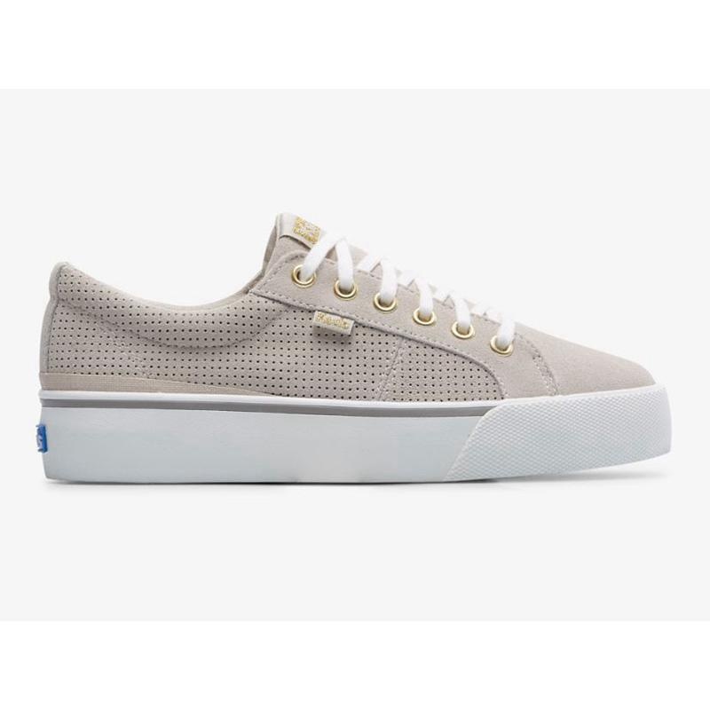 Keds Jump Kick Duo Perf Mokka Naisten Lace Ups Harmaat | AWIH07345