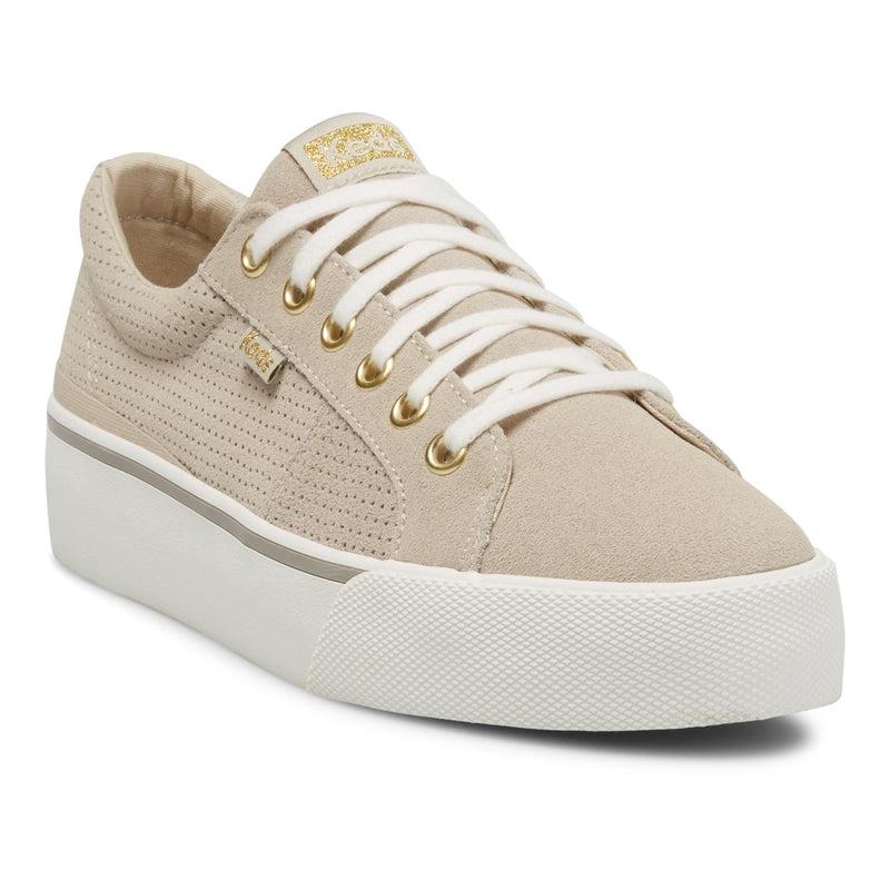 Keds Jump Kick Duo Perf Mokka Naisten Leather Sneakers Harmaat | PMAG40697