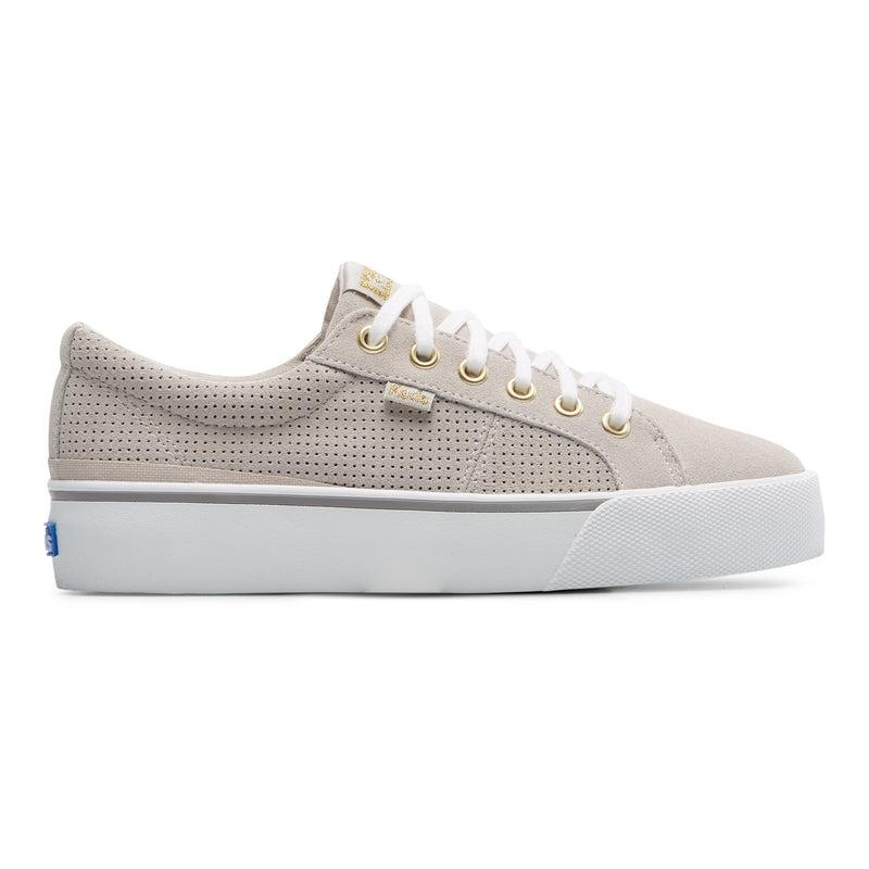 Keds Jump Kick Duo Perf Mokka Naisten Leather Sneakers Harmaat | PMAG40697