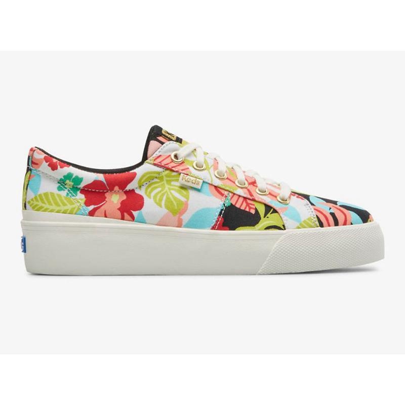 Keds Jump Kick Duo Tropical Print Naisten Platform Sneakers Mustat Koralli | QNKC93027