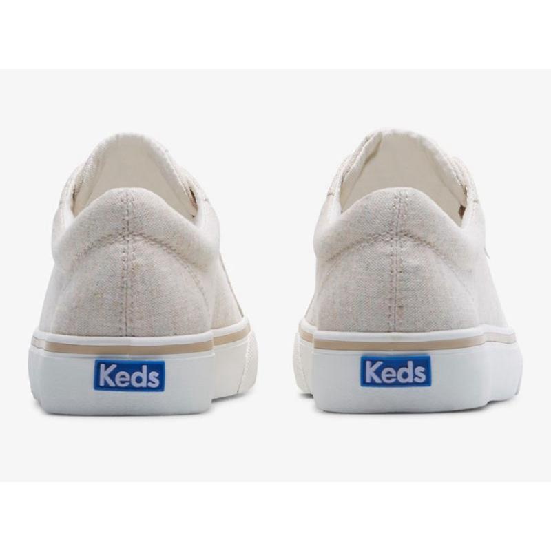 Keds Jump Kick Linen Fleck Naisten Lace Ups Oatmeal Lightyellow | UZSJ67412