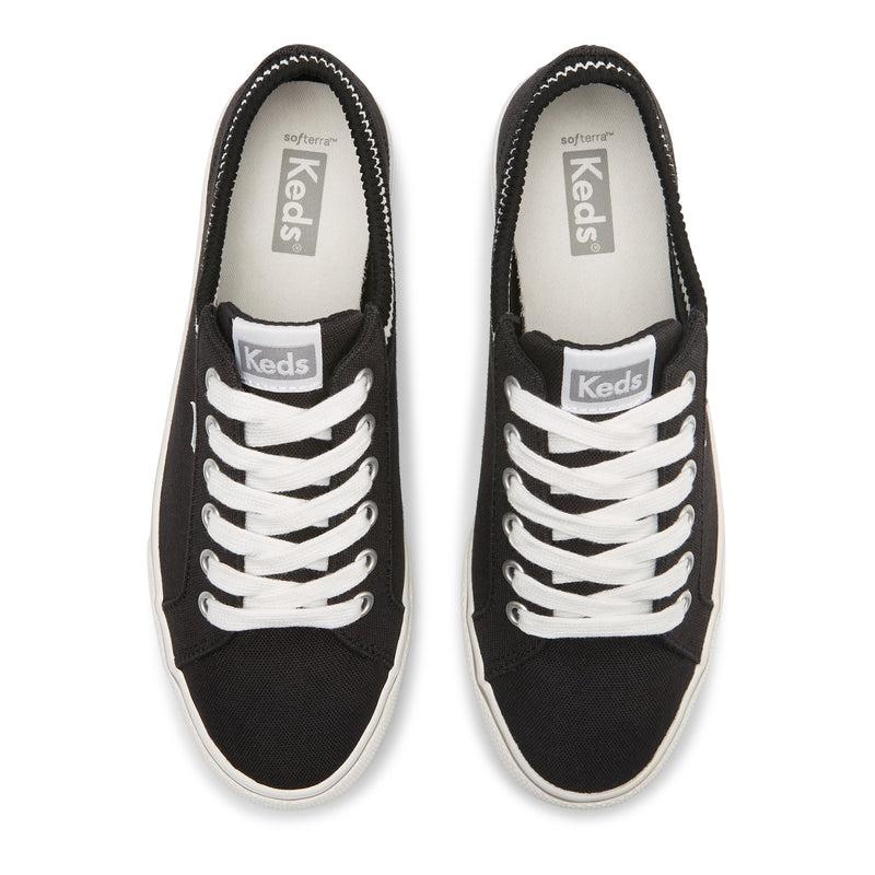 Keds Jump Kick Rib Knit Collar Canvas Naisten Canvas Mustat | CBJZ63015