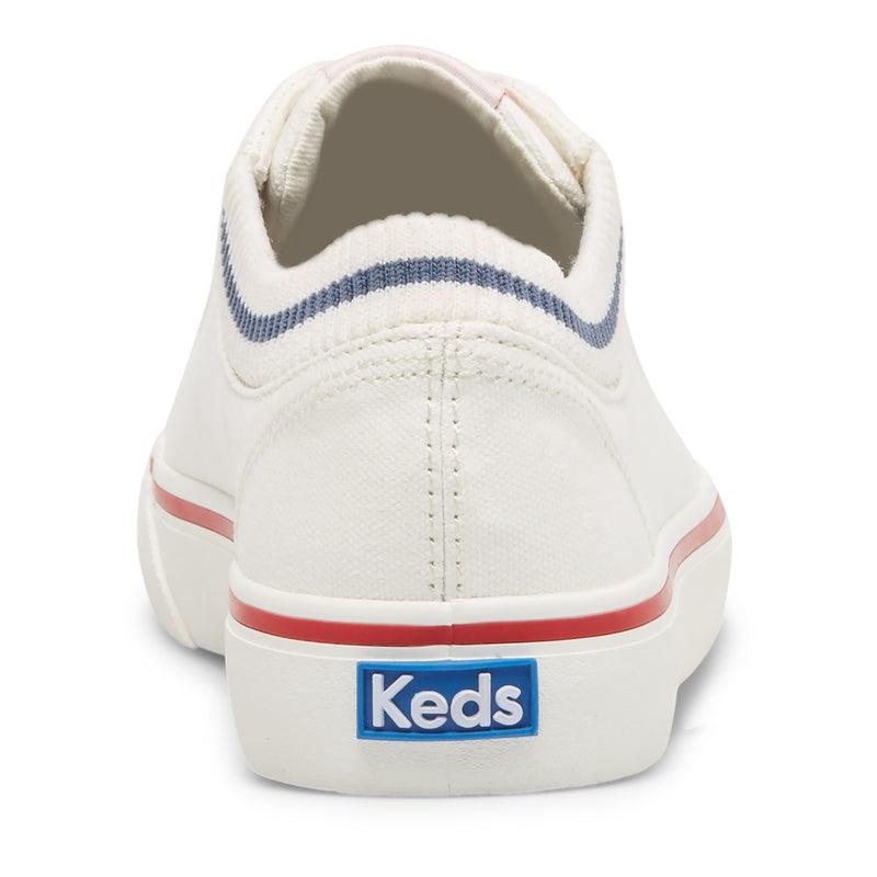 Keds Jump Kick Rib Knit Collar Canvas Naisten Canvas White/Red | OJRA25394