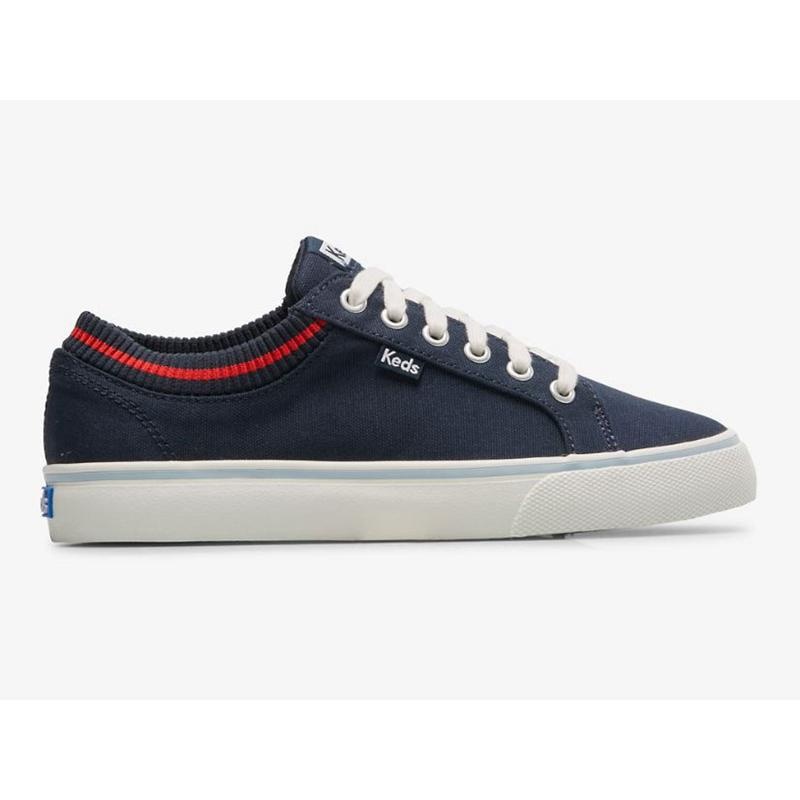 Keds Jump Kick Rib Knit Collar Naisten Lace Ups Laivastonsininen Punainen | LAXF53092