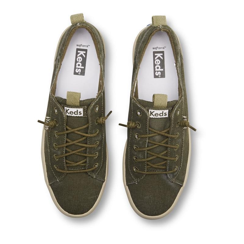 Keds Kickback Canvas Olive Naisten Canvas Oliivinvihreä | OZLI50683