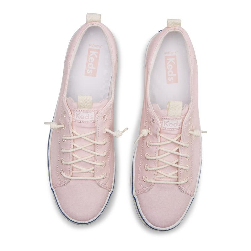 Keds Kickback Canvas Stripe Foxing Naisten Mokkasiinit Pinkki | RKFJ47218