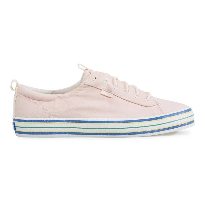 Keds Kickback Canvas Stripe Foxing Naisten Mokkasiinit Pinkki | RKFJ47218