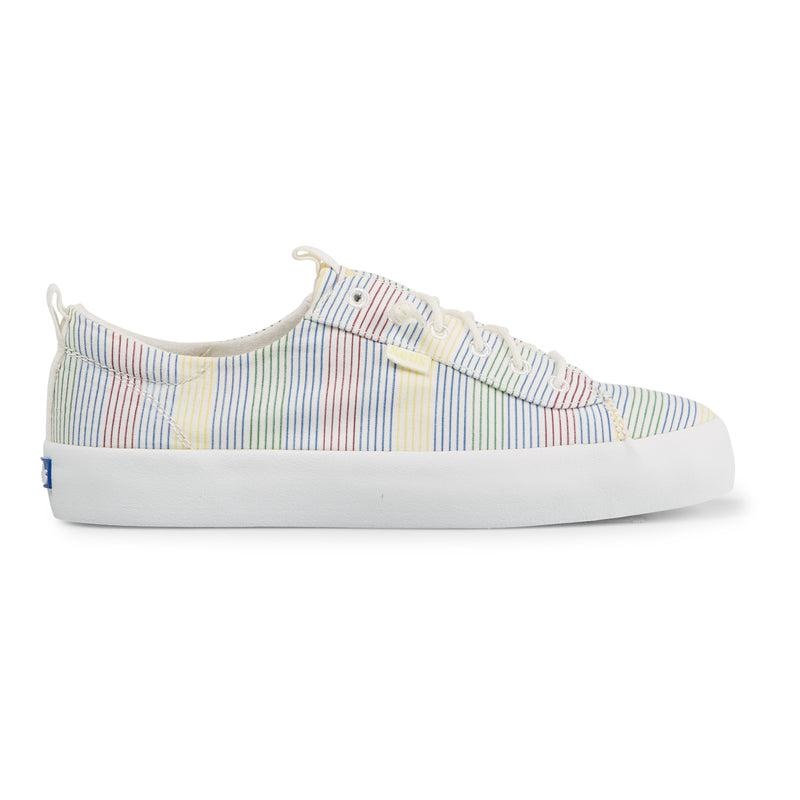 Keds Kickback Canvas Surf Stripe Naisten Canvas White/Multicolor | TOCU30917