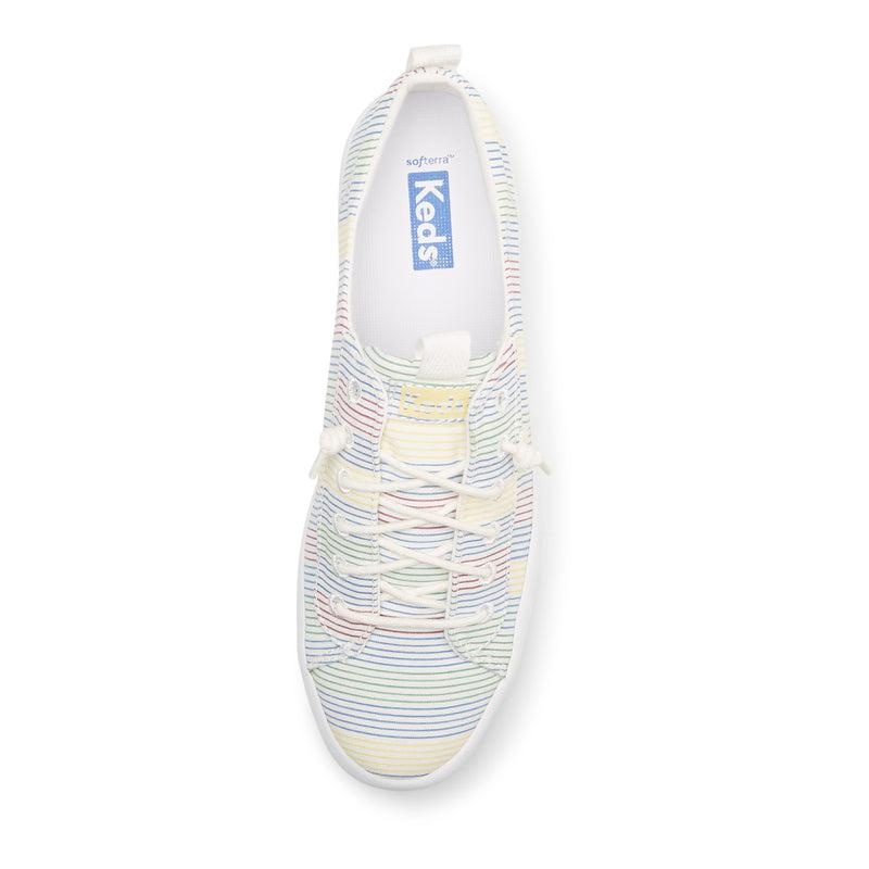 Keds Kickback Canvas Surf Stripe Naisten Mokkasiinit White/Multicolor | MWUO90436