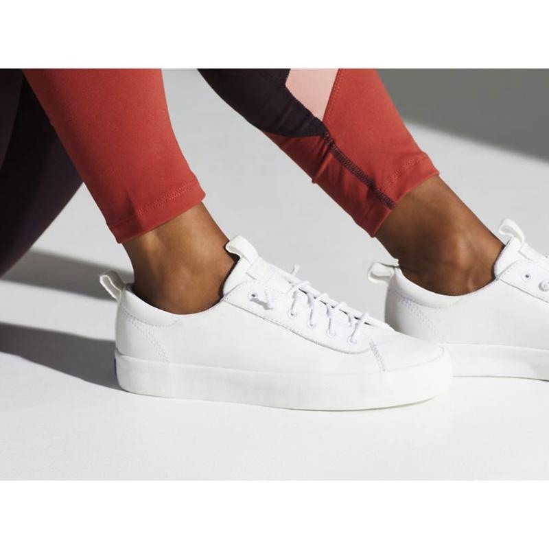 Keds Kickback Naisten Leather Sneakers Valkoinen | RGTO29701