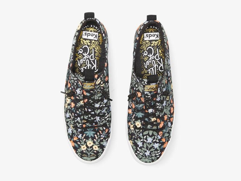 Keds Kickback Rifle Paper Co. Lottie Naisten Mokkasiinit Mustat | YOUK29308