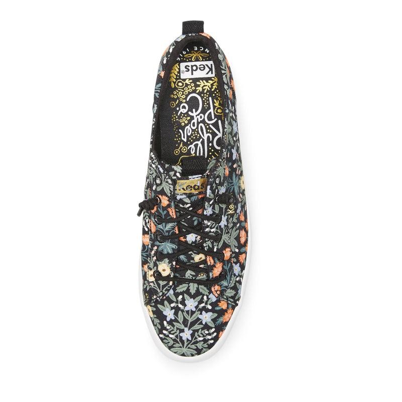 Keds Kickback Rifle Paper Co. Lottie Naisten Canvas Mustat | HOKX50634