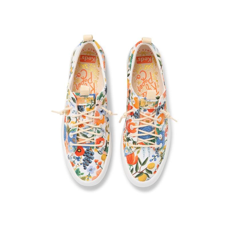 Keds Kickback Rifle Paper Co Garden Party Naisten Prints White/Multicolor | ZWNK35971