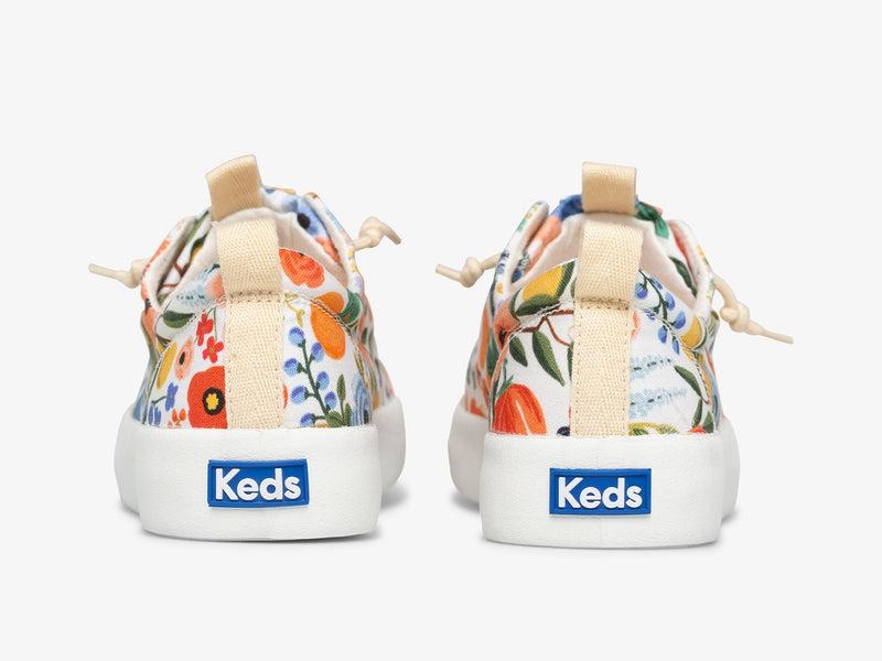 Keds Kickback Rifle Paper Co Garden Party Naisten Canvas White/Multicolor | URZK53742