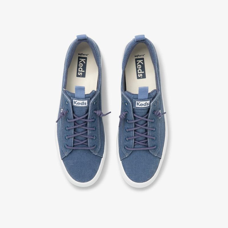 Keds Kickback Washable Organic Puuvilla Naisten Canvas Laivastonsininen | ILJD01542