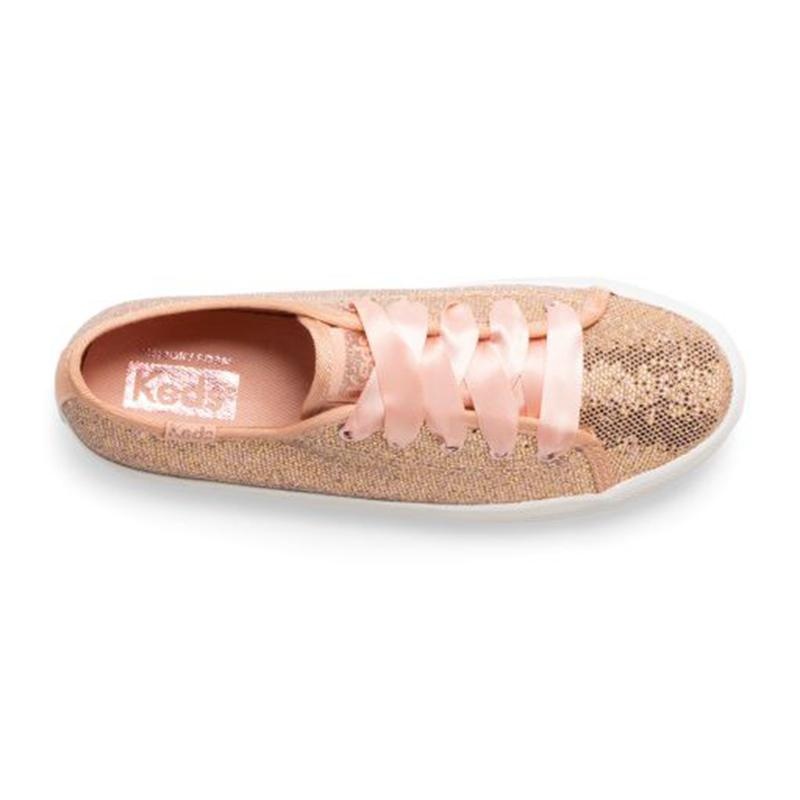 Keds Kickstart Celebrations Big Kid Lasten Canvas Pinkki Kultaiset | RHAS48619