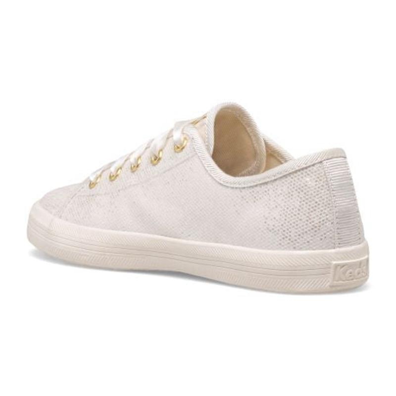 Keds Kickstart Celebrations Big Kid Lasten Canvas Ivory Glitter Lightyellow | RXKA35640