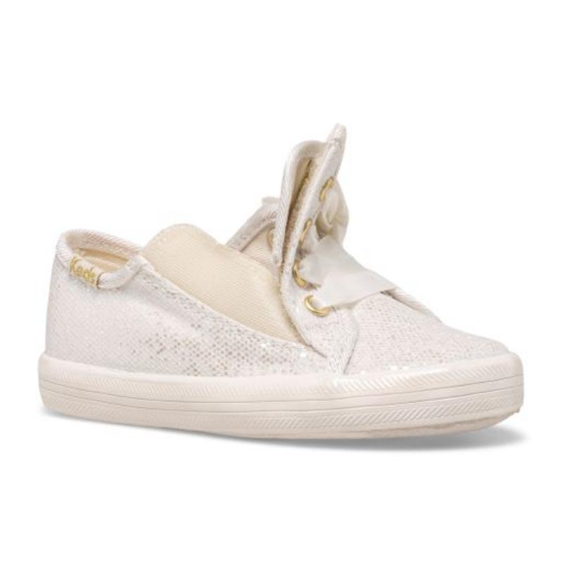 Keds Kickstart Celebrations Junior Lasten Canvas Glitter Ivory | FMYZ39087