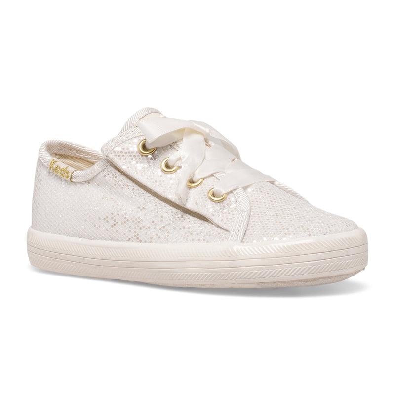 Keds Kickstart Celebrations Junior Lasten Canvas Glitter Ivory | FMYZ39087