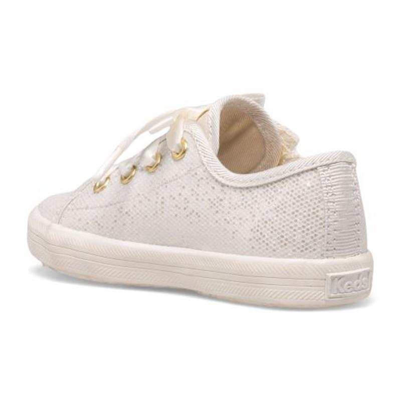 Keds Kickstart Celebrations Junior Lasten Canvas Glitter Ivory | FMYZ39087