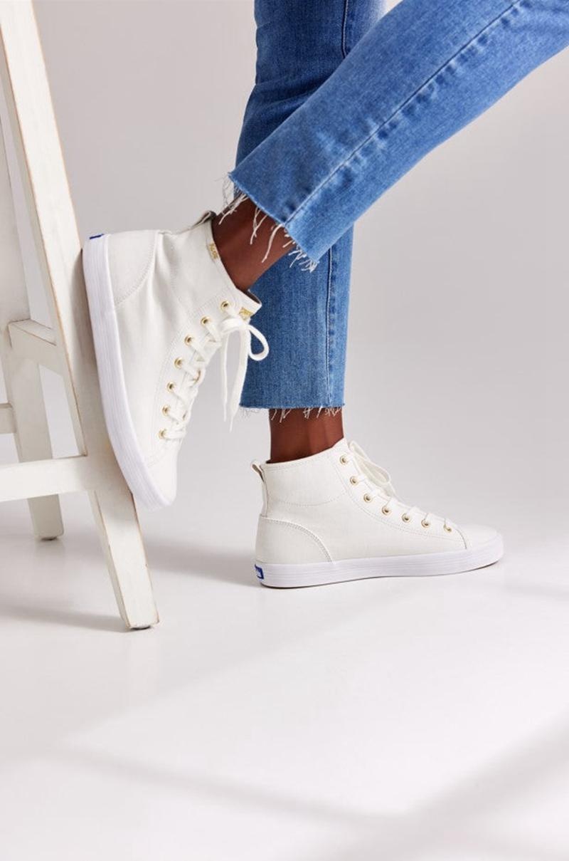 Keds Kickstart Hi Canvas Naisten Canvas Valkoinen | FUGR32590