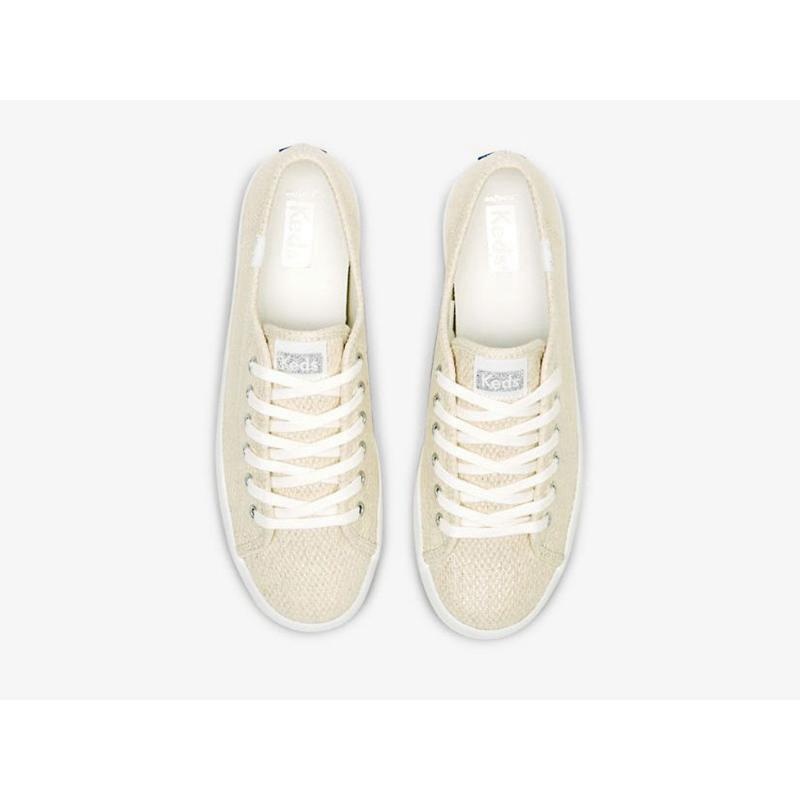 Keds Kickstart Metallic Tekstiili Naisten Lace Ups Hopea | GATL75412