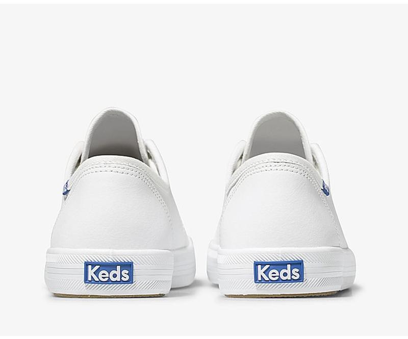 Keds Kickstart Nahkaiset Naisten Leather Sneakers Valkoinen | WAZJ90462